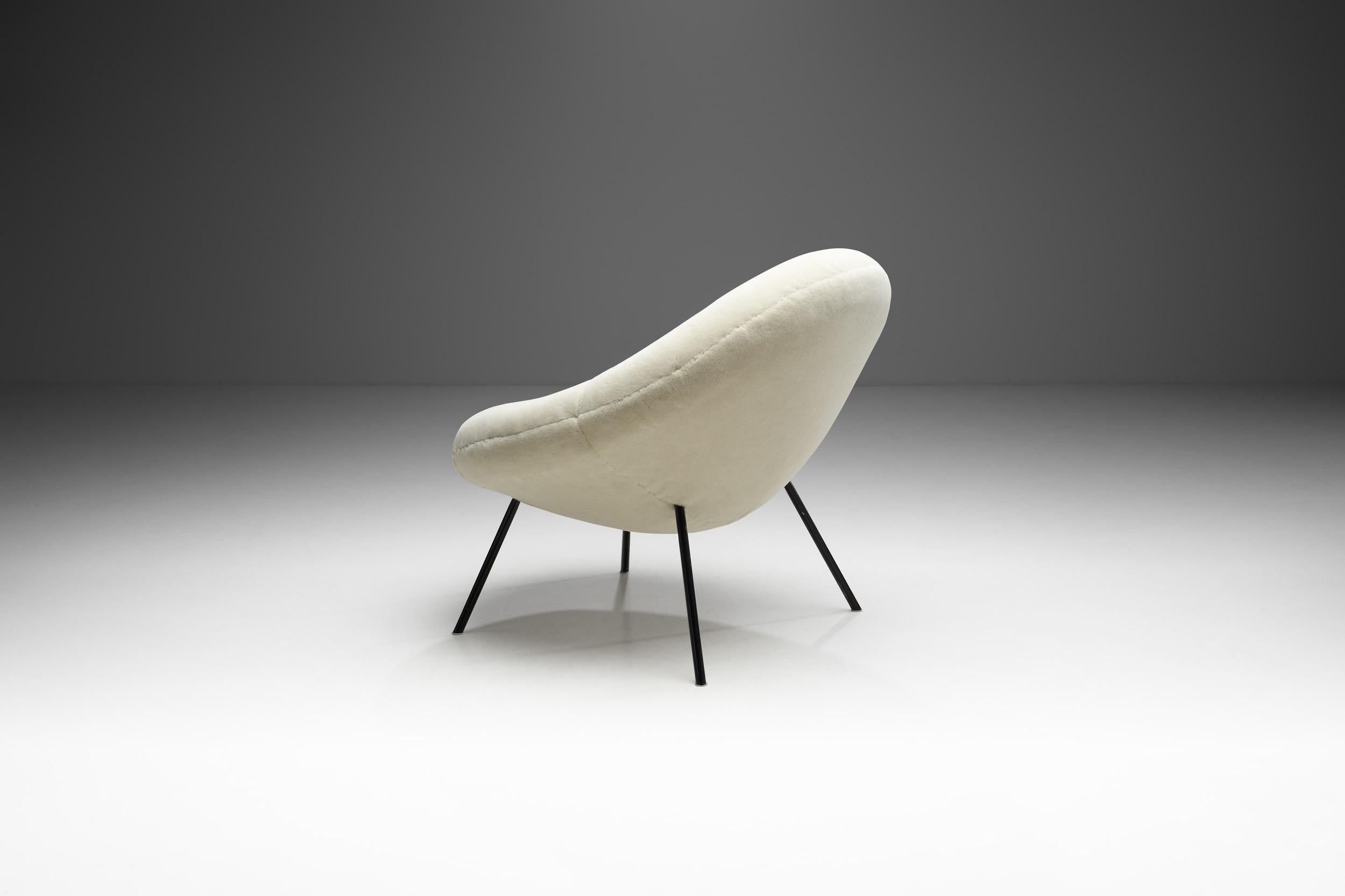 Mid-Century Modern Fritz Neth Lounge Chair for Correcta Sitzformbau, Germany, 1950s