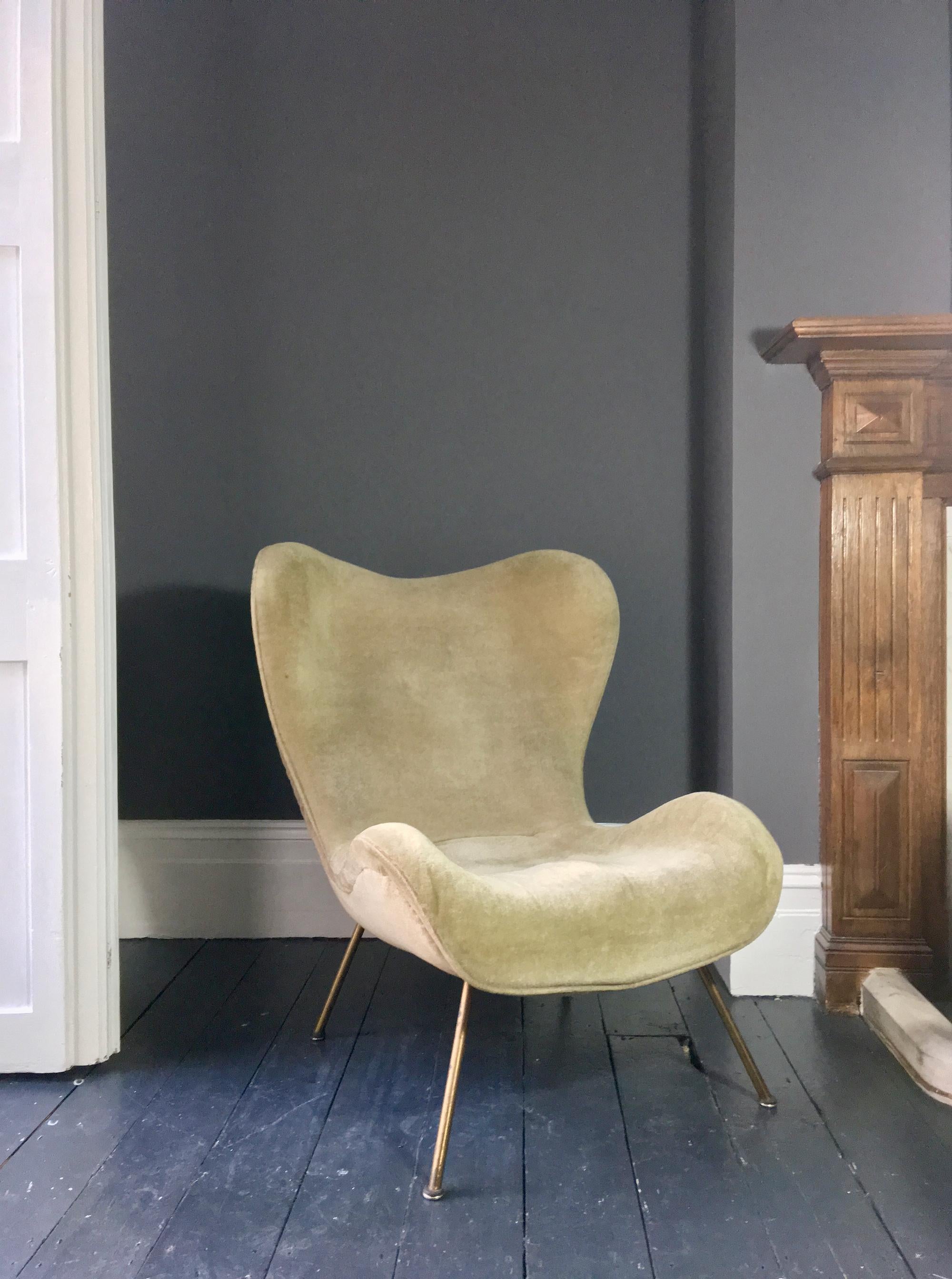 An all-original example of the Madame chair by Fritz Neth for Correcta, Germany, 1950s.

Wonderful organic sculptural design, which is both stylish and extremely comfortable. These chairs do not often come to market, especially in nice vintage