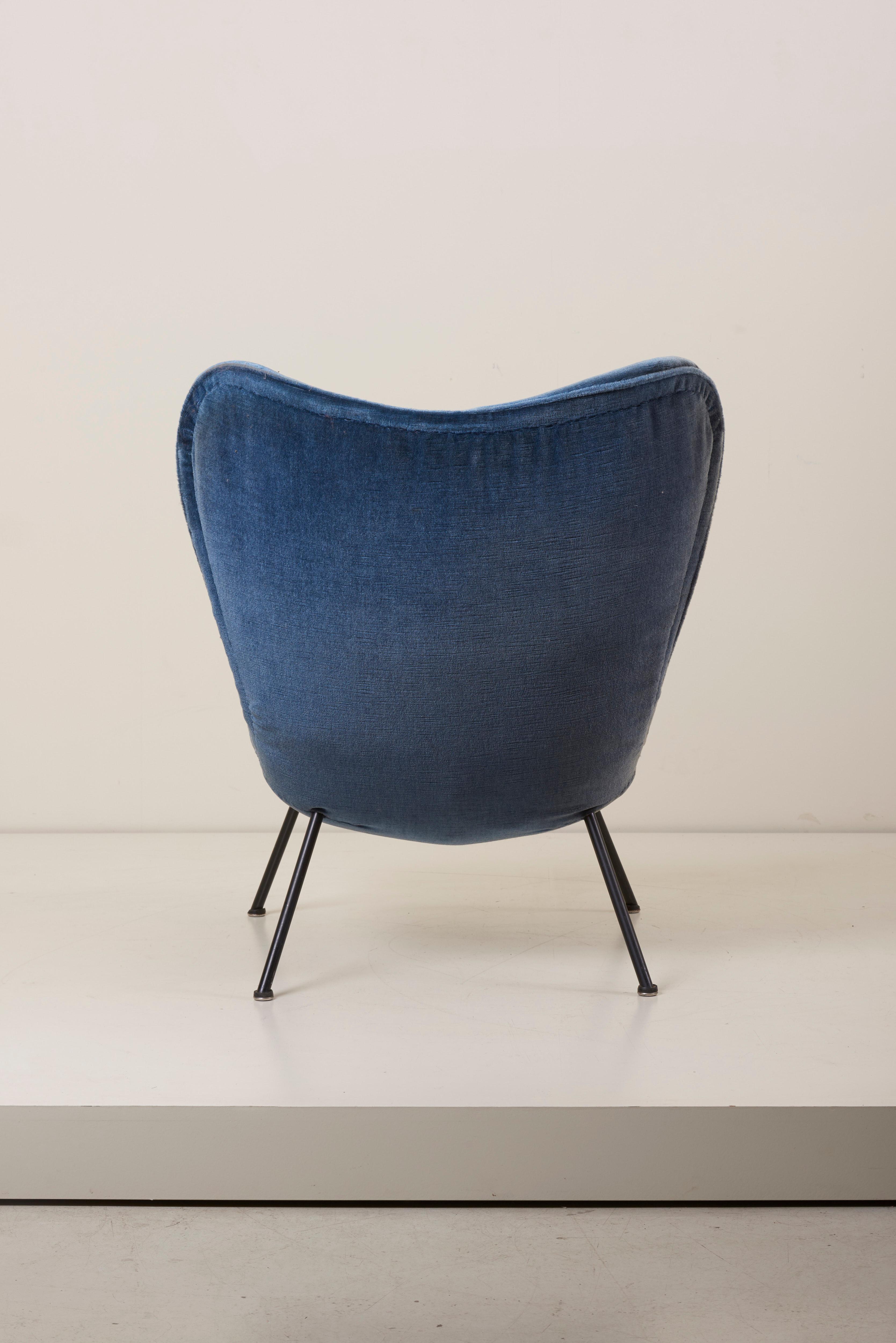 20th Century Fritz Neth 'Madame' Lounge Chair for Correcta, Germany, 1950s Upholstery needed