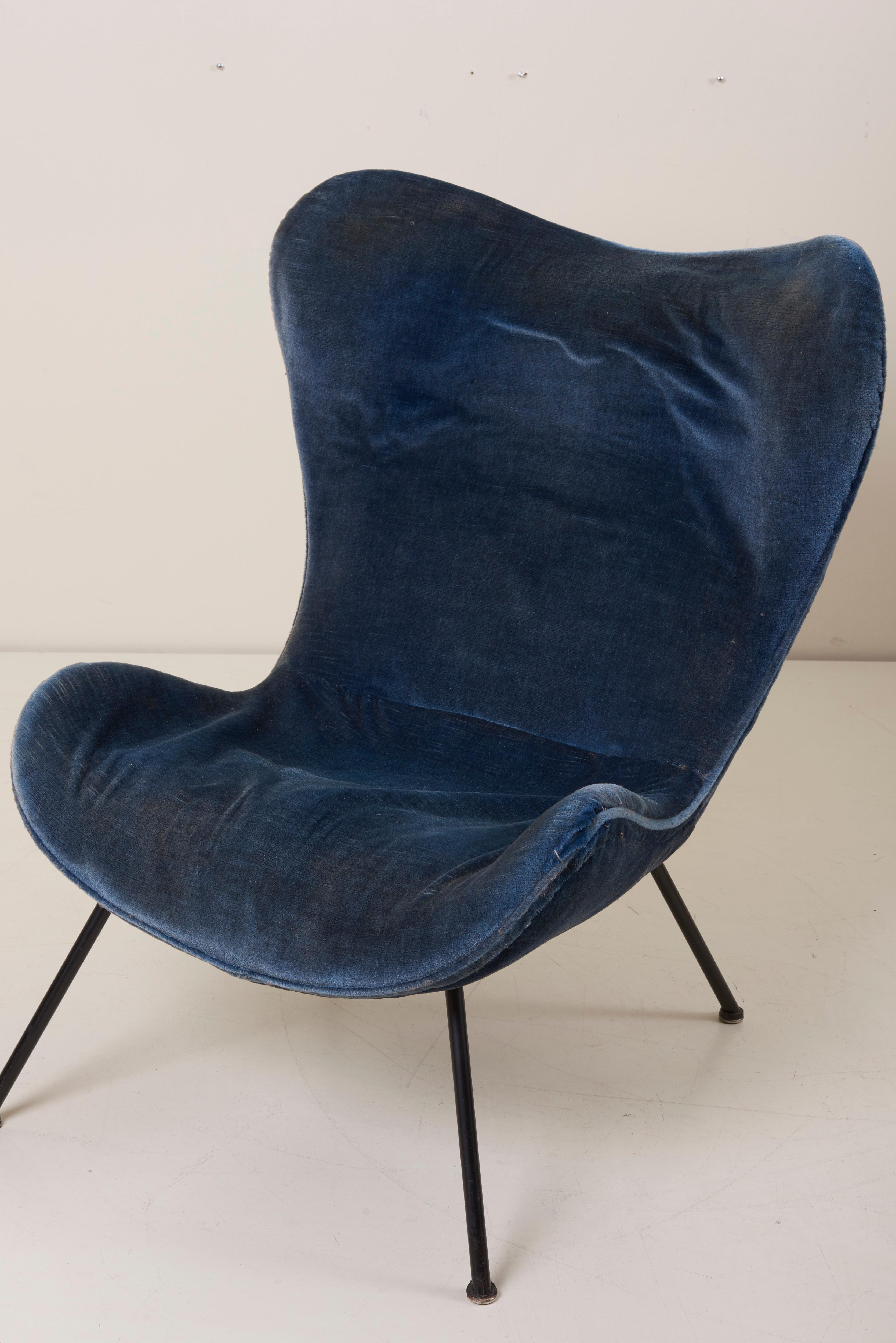 Fritz Neth 'Madame' Lounge Chair for Correcta, Germany, 1950s Upholstery needed 2
