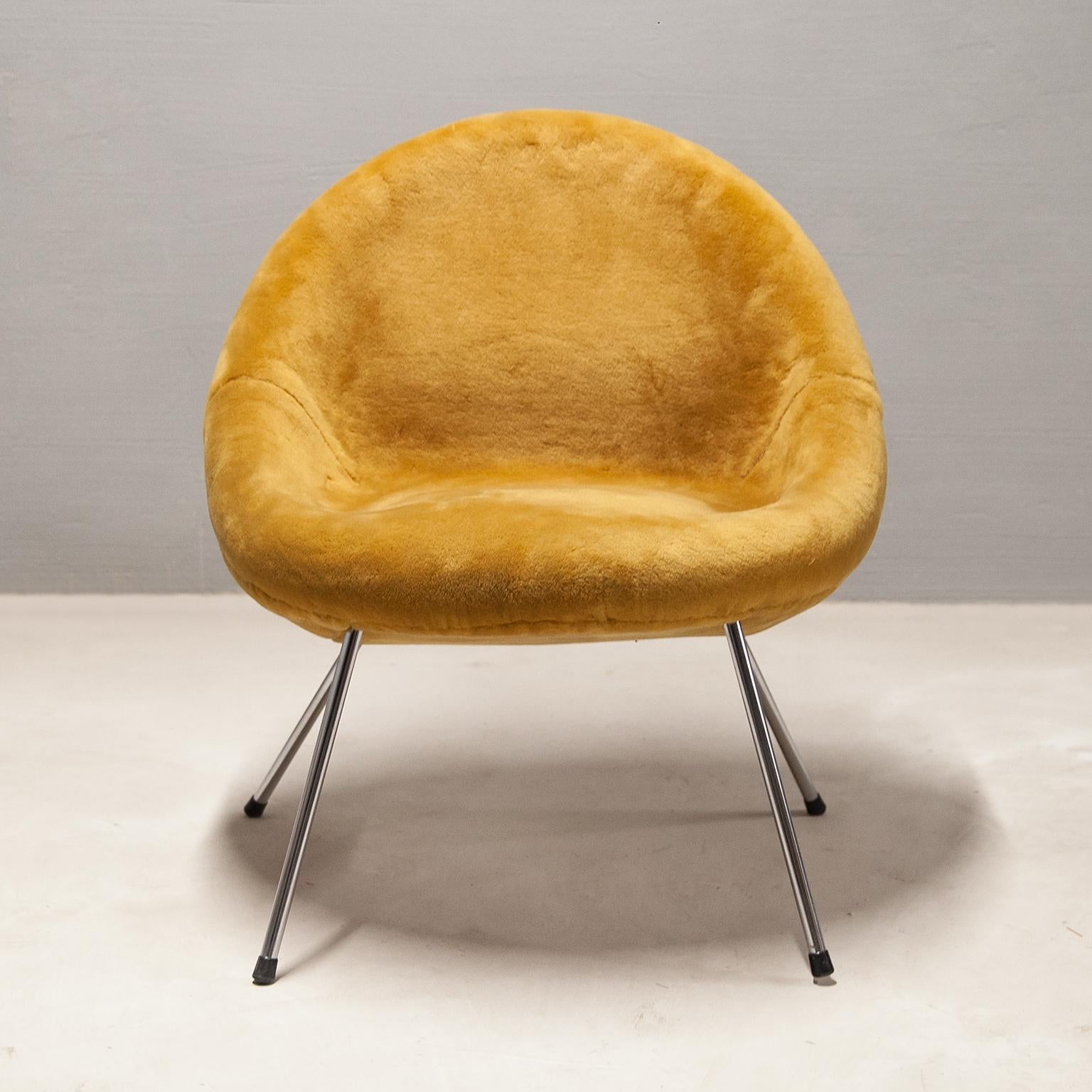 Mid-Century Modern Fritz Neth Monsieur Orange Armchair 1950s For Sale