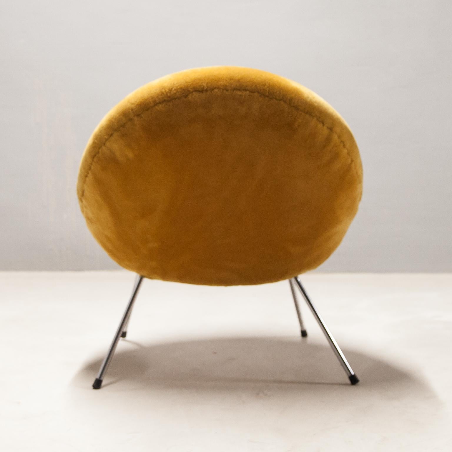 Fritz Neth Monsieur Orange Armchair 1950s In Good Condition For Sale In Munich, DE