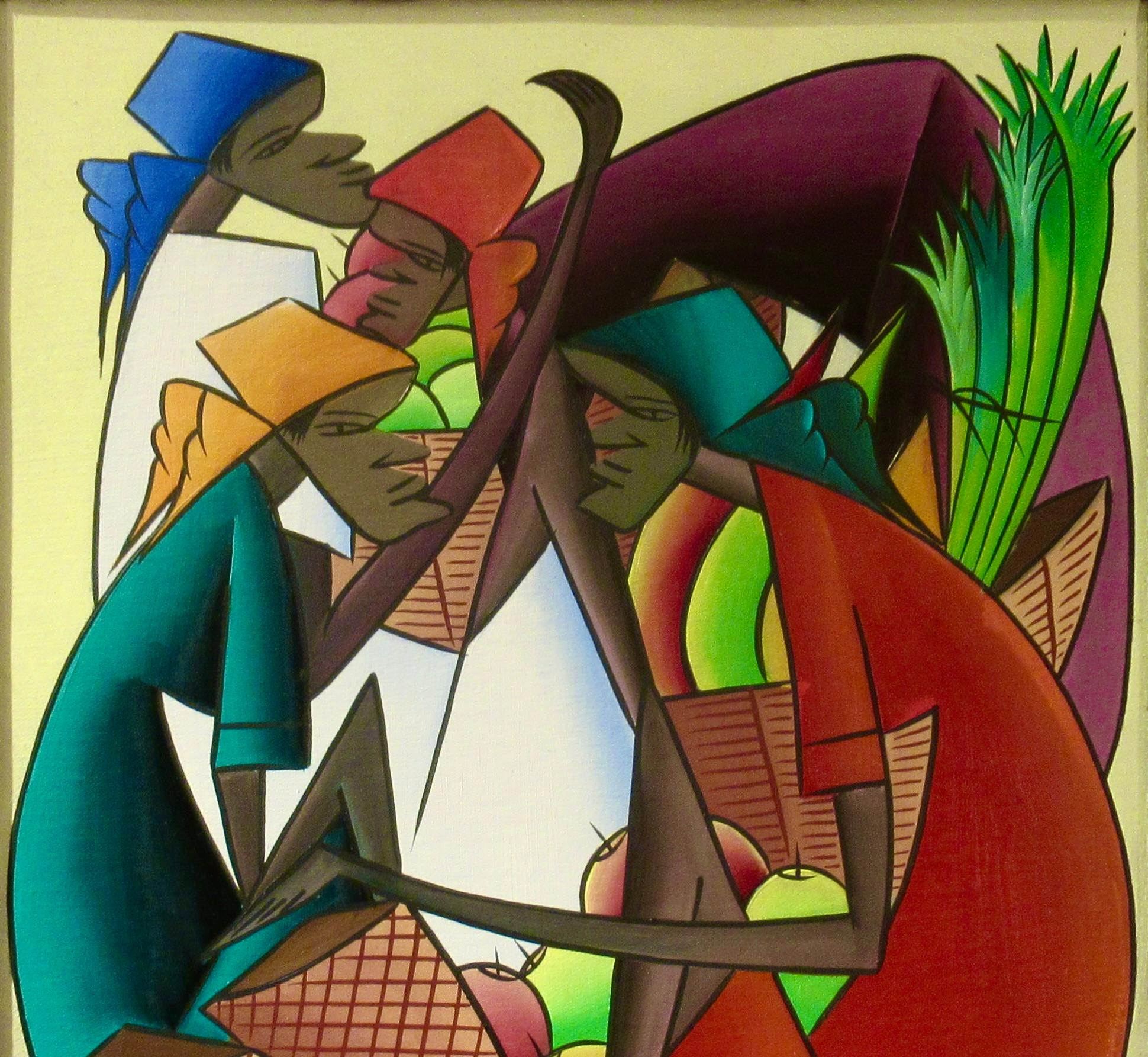 Cuatro cifras - Painting Moderno de Fritz Rock