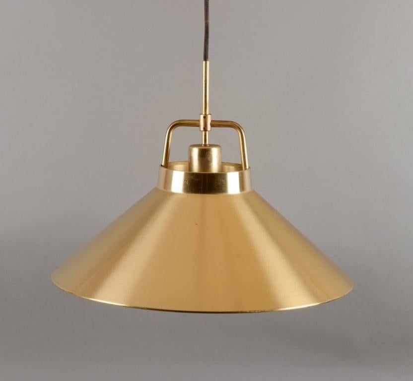 Fritz Schlegel, Danish designer for Lyfa. Ceiling lamp in brass. 1960s/70s. In Excellent Condition For Sale In København, Copenhagen