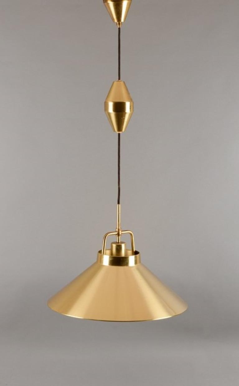 Brass Fritz Schlegel, Danish designer for Lyfa. Ceiling lamp in brass. 1960s/70s. For Sale
