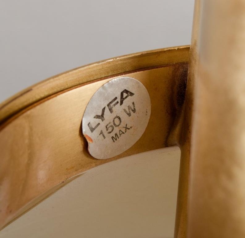 Fritz Schlegel, Danish designer for Lyfa. Ceiling lamp in brass. 1960s/70s. For Sale 2
