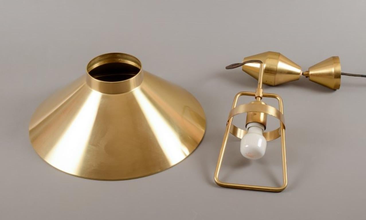 Fritz Schlegel, Danish designer for Lyfa. Ceiling lamp in brass. 1960s/70s. For Sale 3