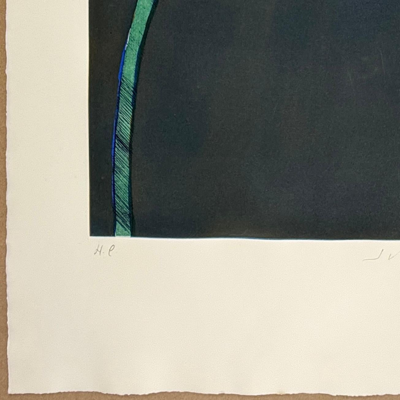 Fritz William Scholder American 1982 original hand signed engraving flower etchi - Beige Figurative Print by Fritz Scholder