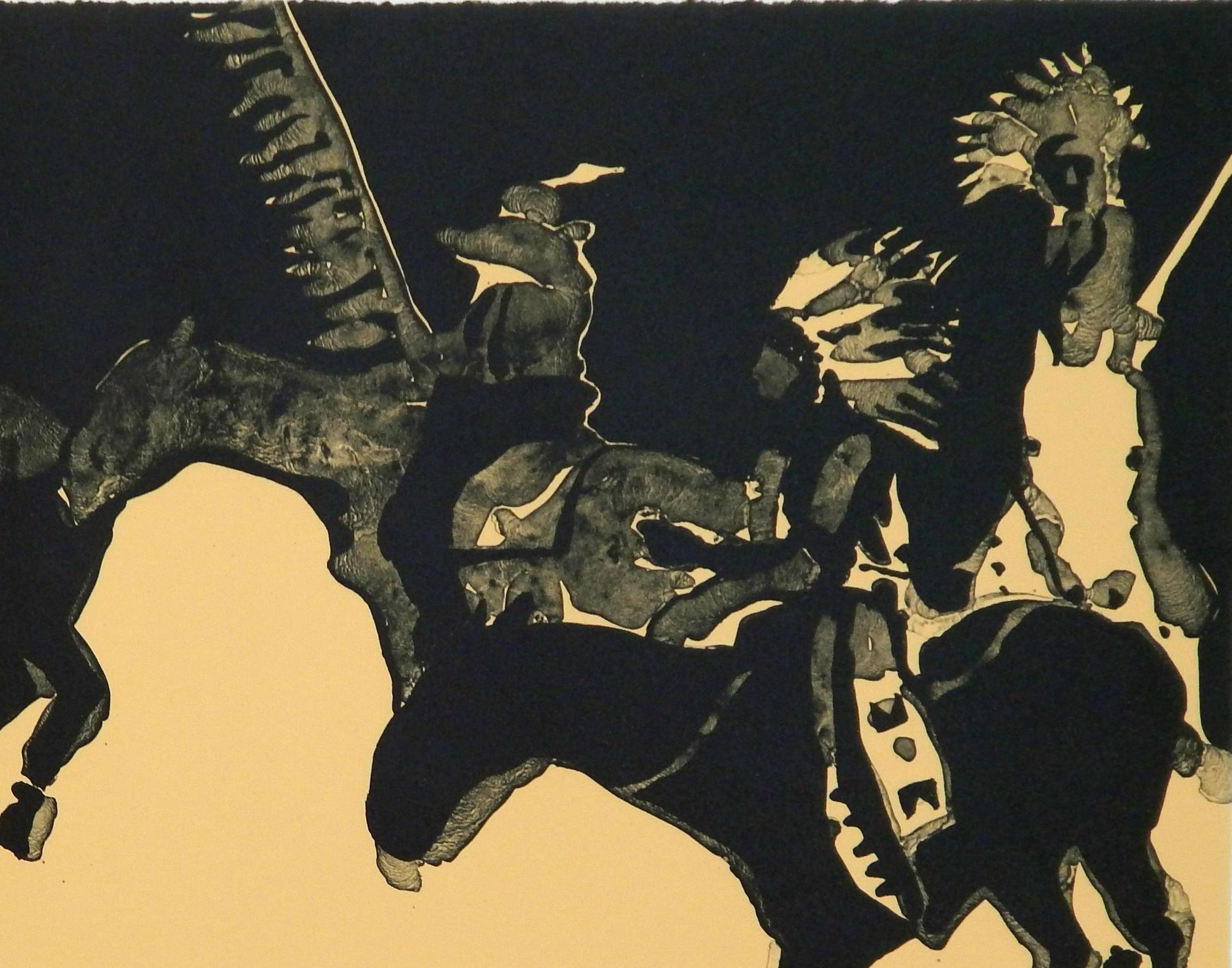 Fritz Scholder Native American Signed Color Lithograph, 1973 2