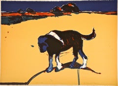 Fritz Scholder, Litografía "Perro que camina", 1977