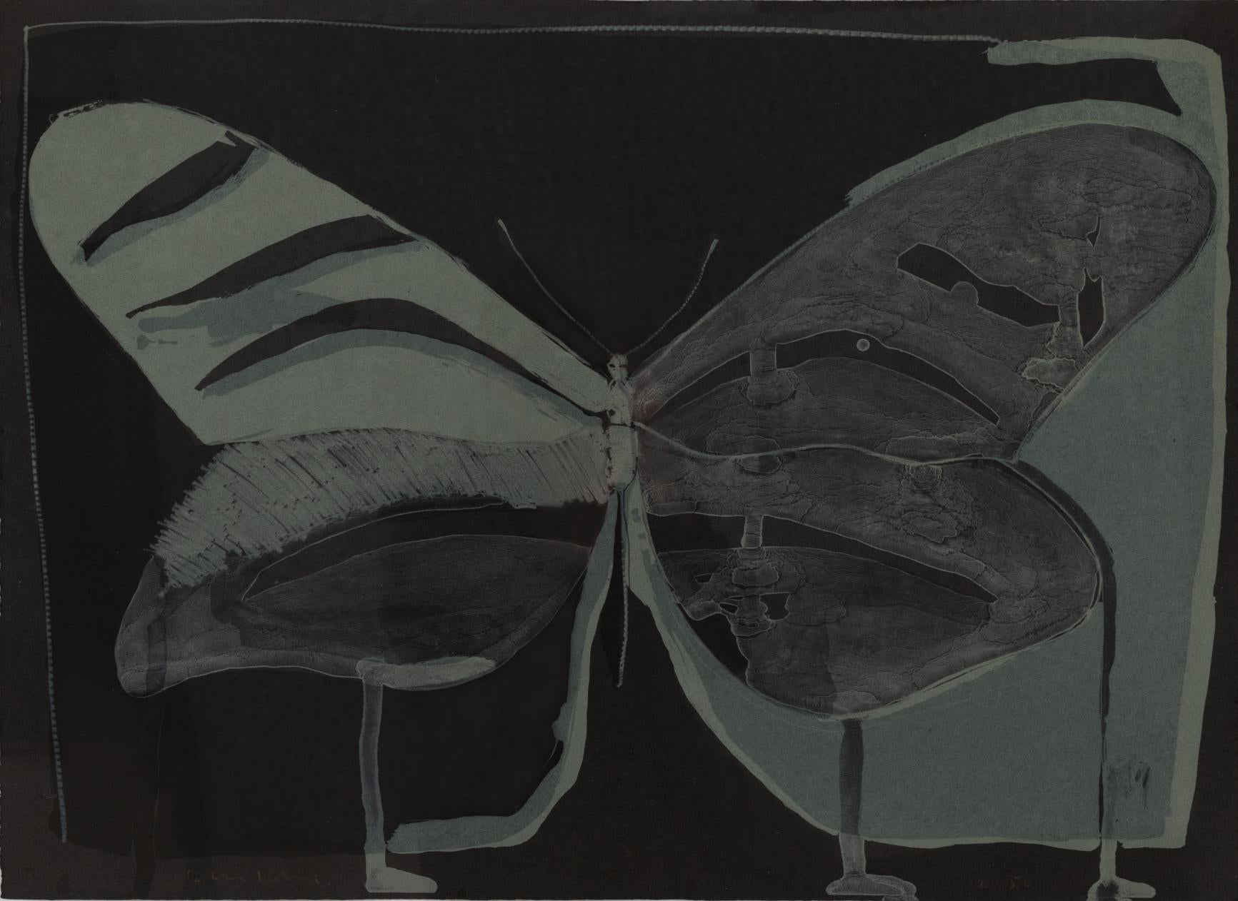 Fritz Scholder Figurative Print - Night Butterfly