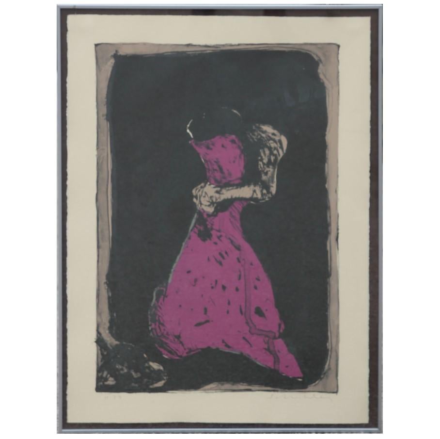 Fritz Scholder Figurative Print - "Second Dream" Abstract Figurative Lithograph 11 of 79
