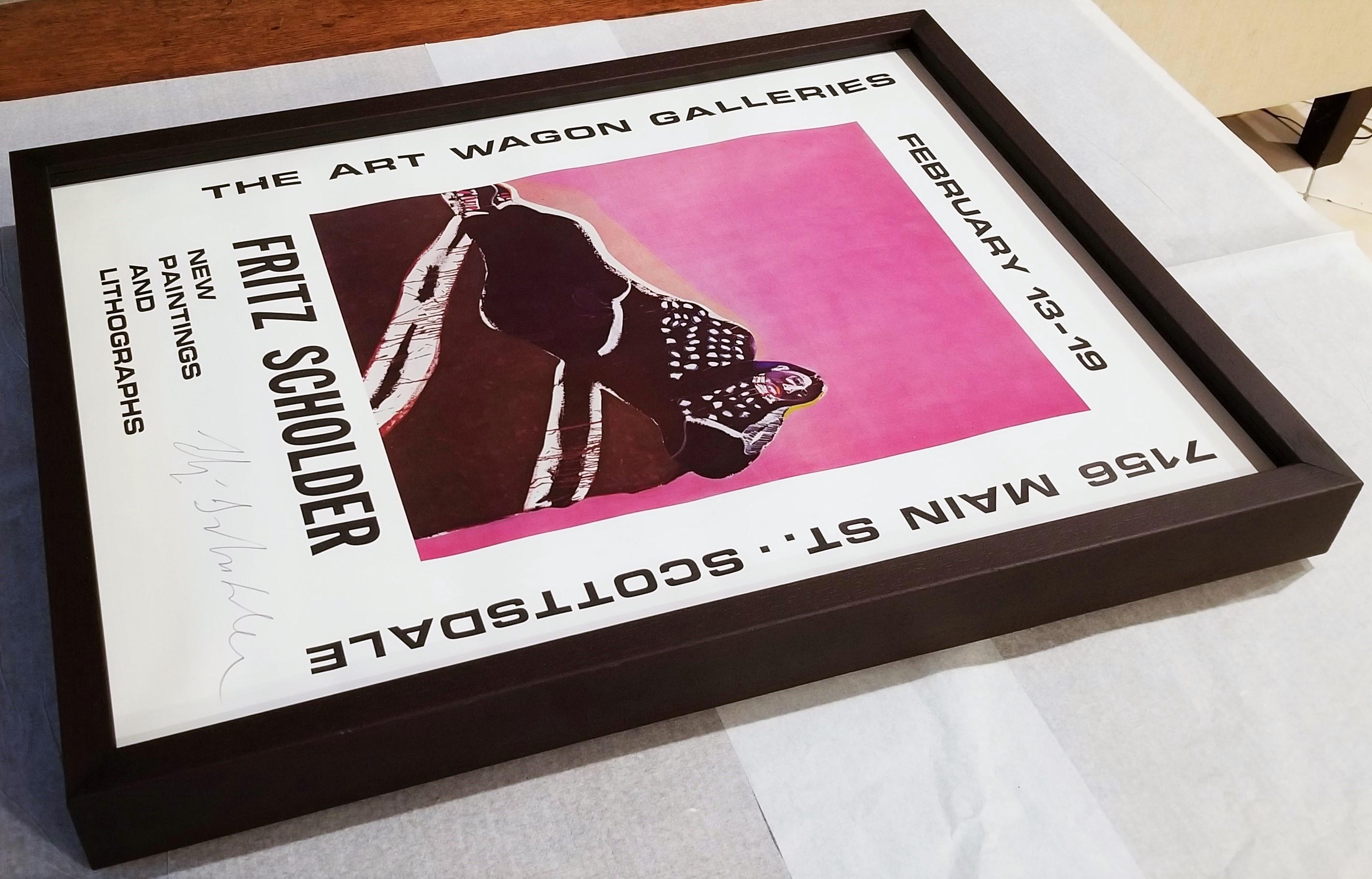 Las Galerías Art Wagon: Fritz Scholder (Mujer reclinada) Póster (Firmado) en venta 18