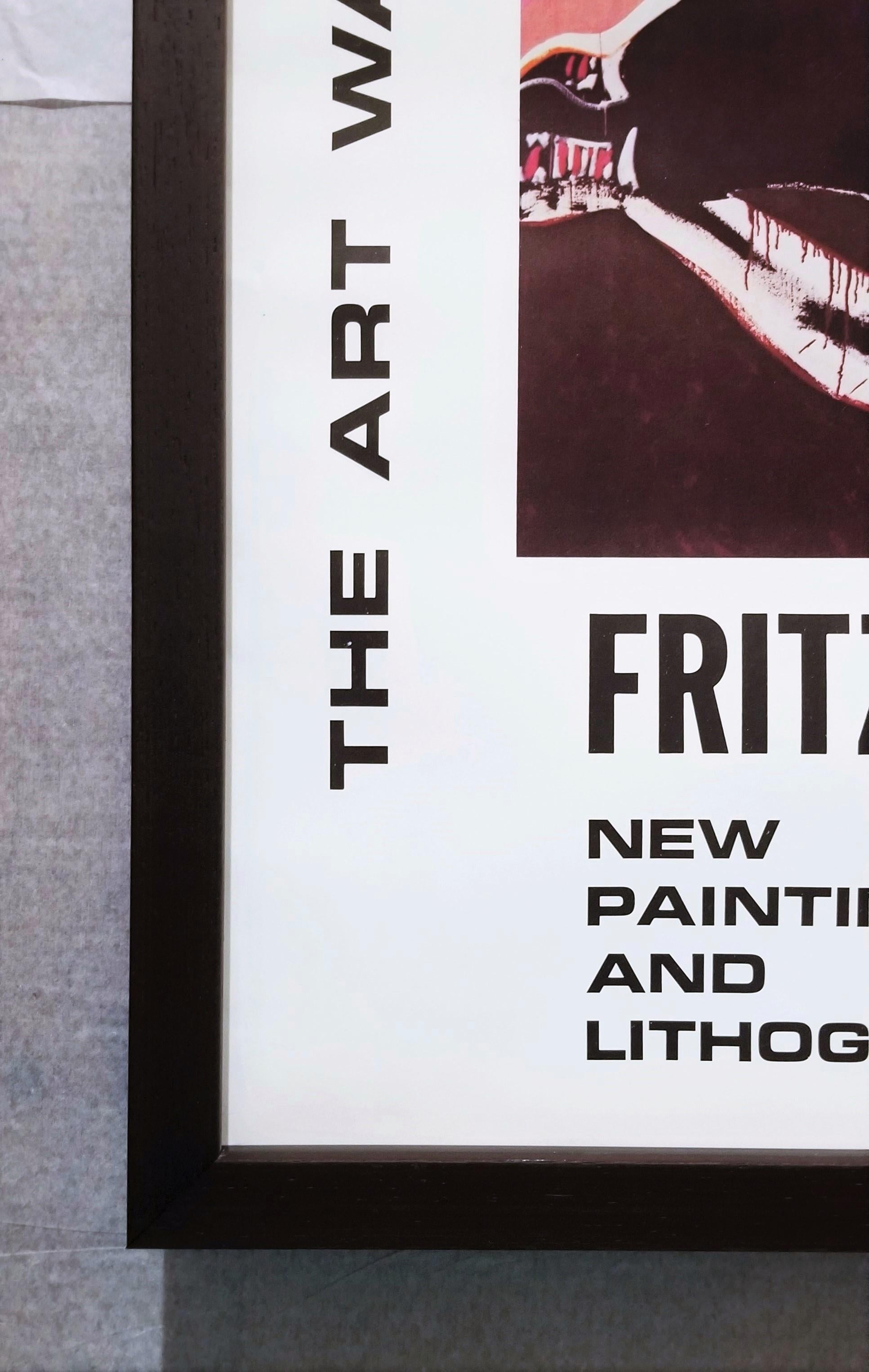 Affiche The Art Wagon Galleries : Fritz Scholder (Femme tournée vers l'avenir) (signée) en vente 4