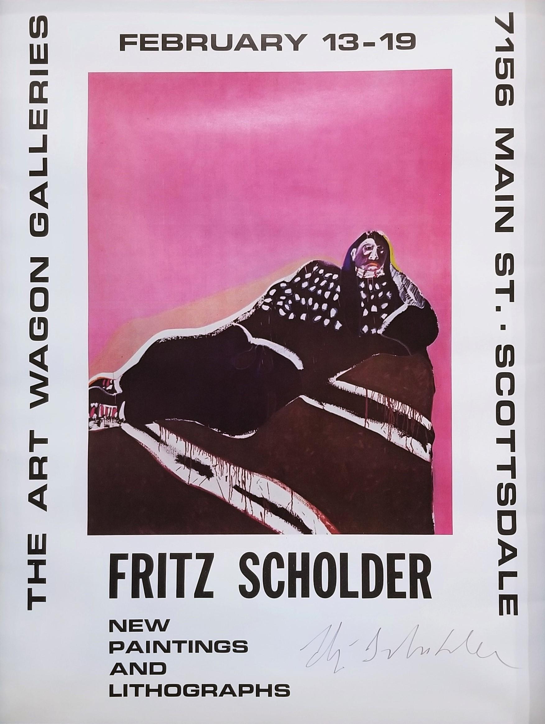 The Art Wagon Galleries: Fritz Scholder (Reclining Woman) Poster (Signed)