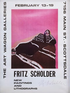 Used The Art Wagon Galleries: Fritz Scholder (Reclining Woman) Poster (Signed)