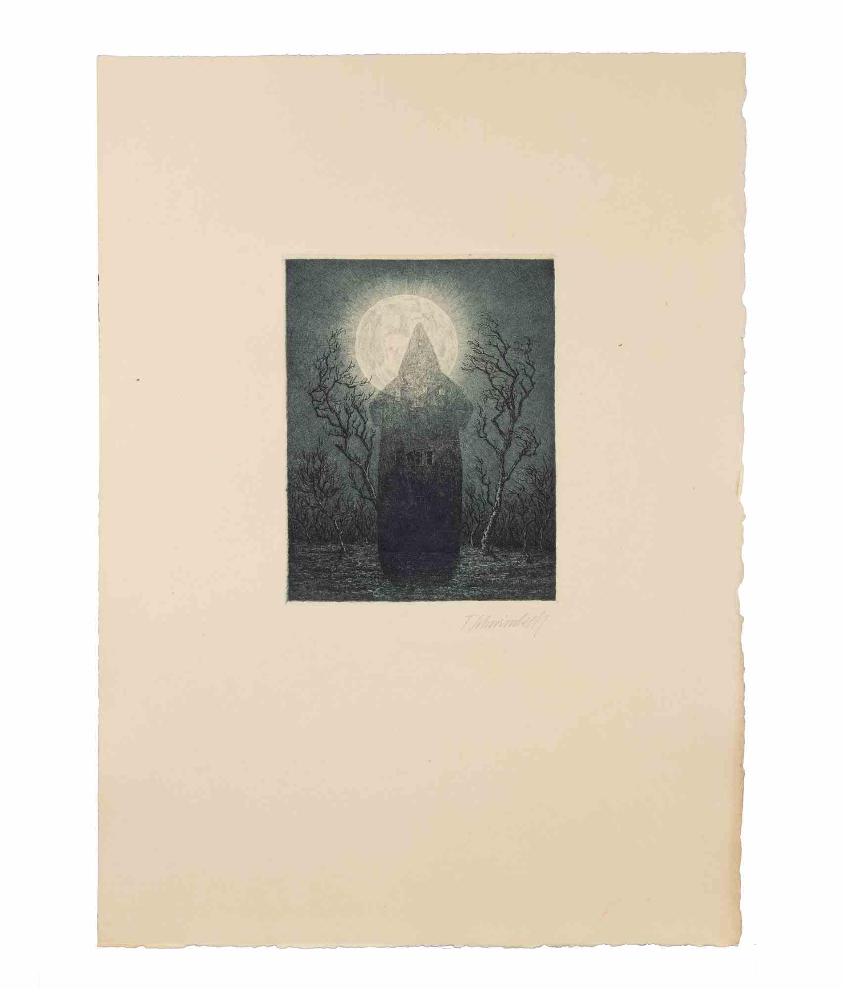 Damon - Etching by Fritz Schwimbeck - 1918 For Sale 1