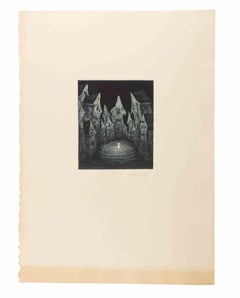 Fieber - Acquaforte di Fritz Schwimbeck - 1918