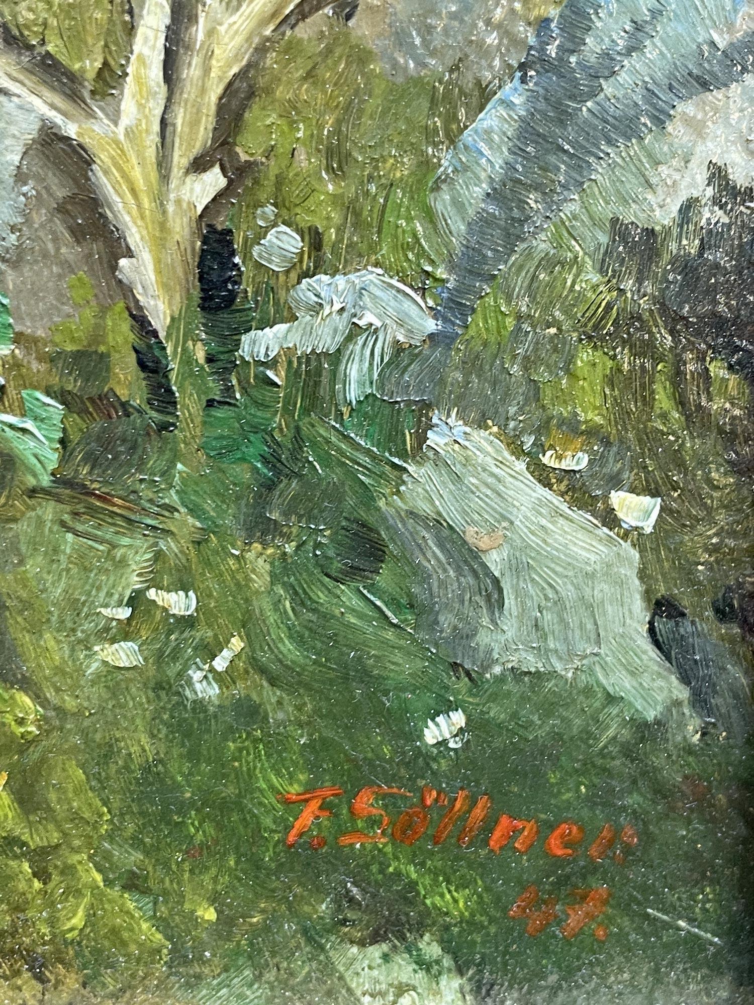 Fritz Sollner – Shepherd Painting oil on canvas 1947 For Sale 1