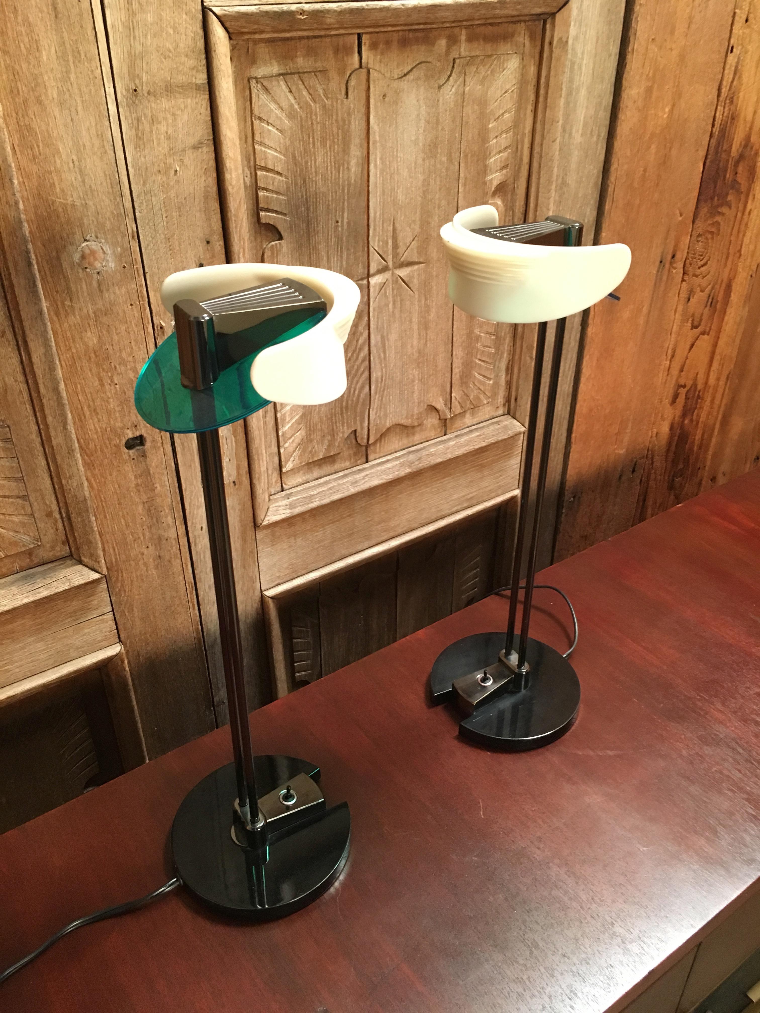 Fritz Table Lamps by Perry King & Santiago Miranda for Arteluce In Good Condition For Sale In Denton, TX