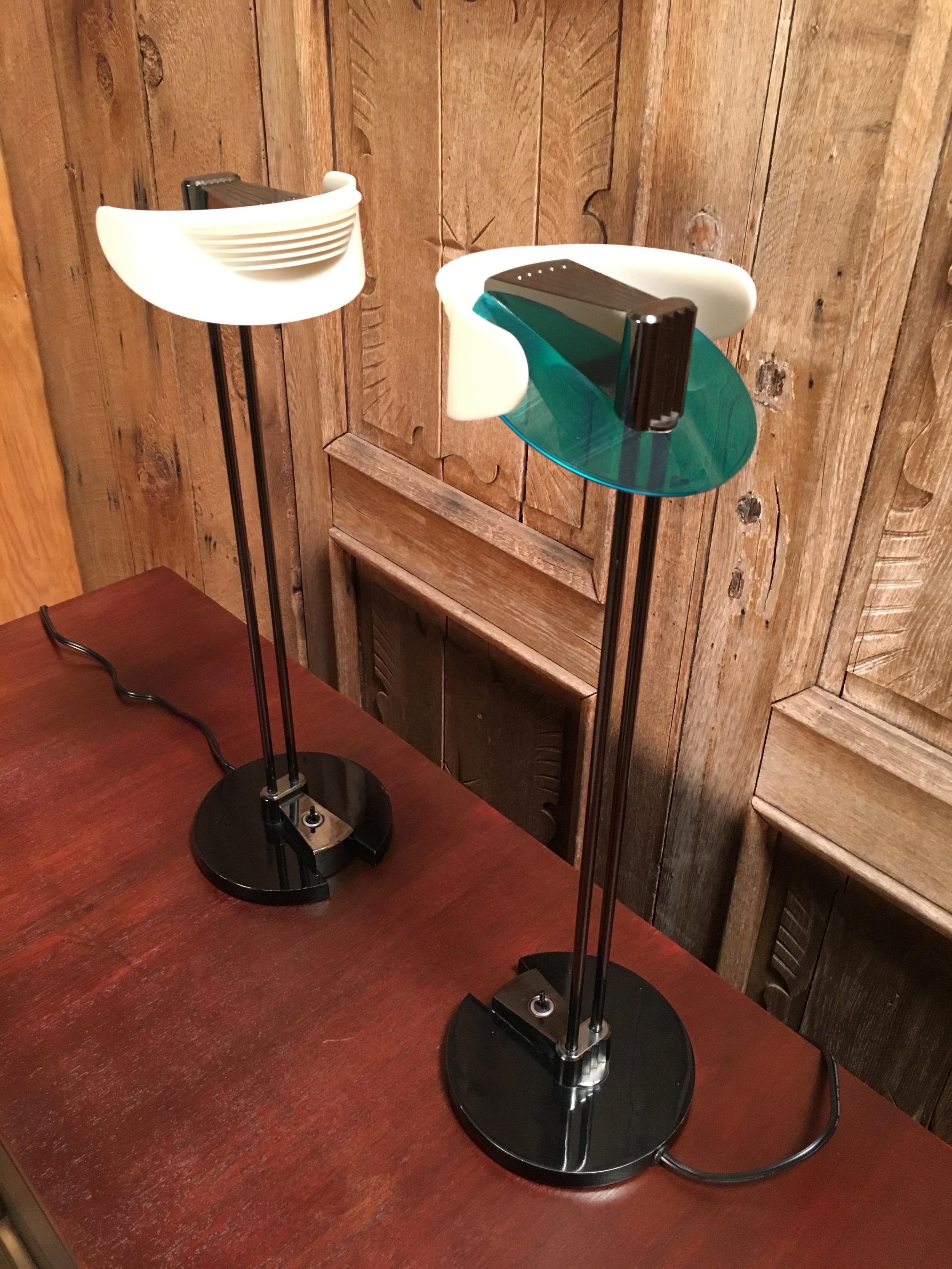 Late 20th Century Fritz Table Lamps by Perry King & Santiago Miranda for Arteluce For Sale