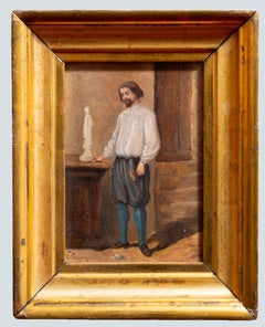 Un escultor en su Studio, F Vogler, firmado