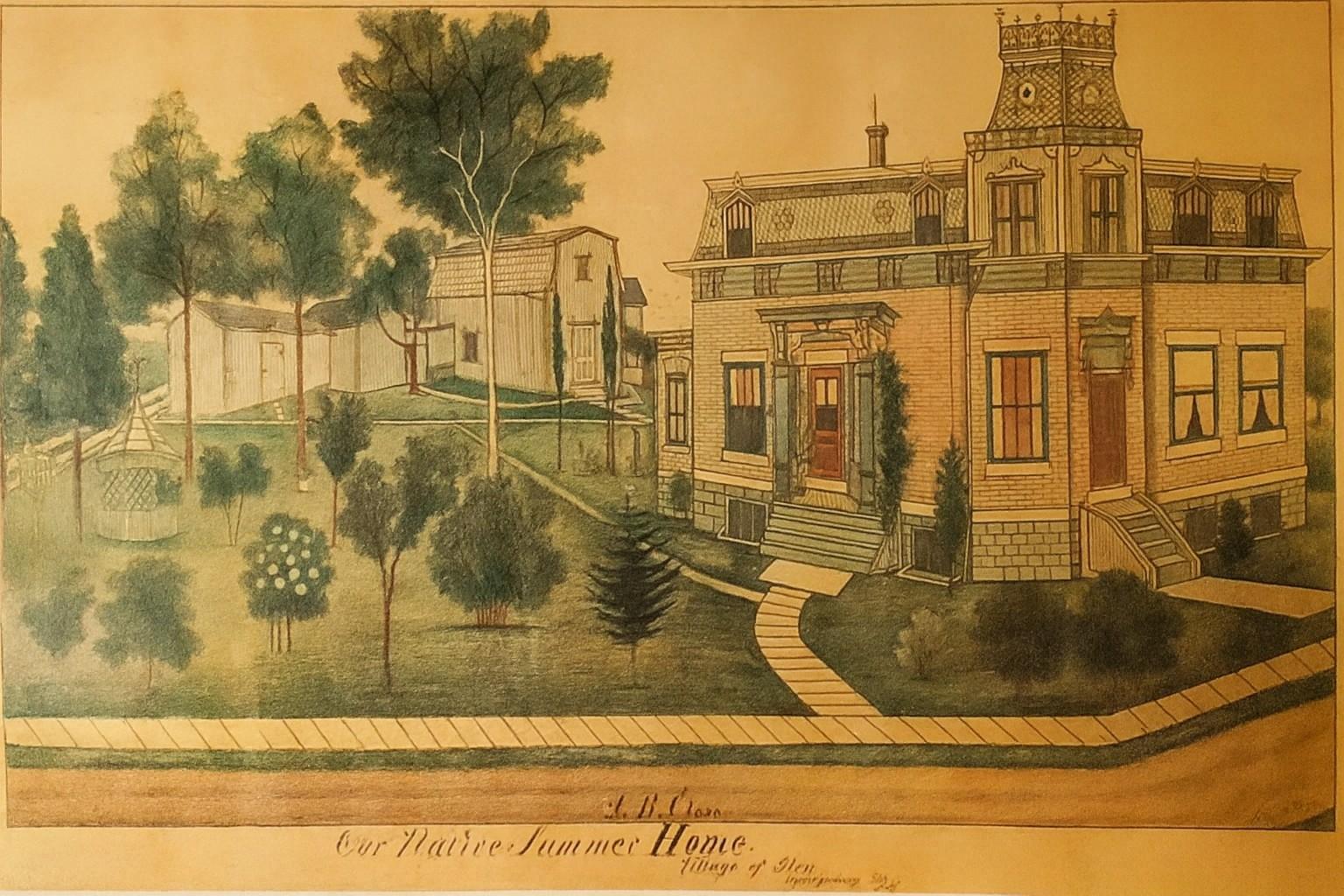 Our Native Summer Home, J B Close - Painting by Fritz Vogt