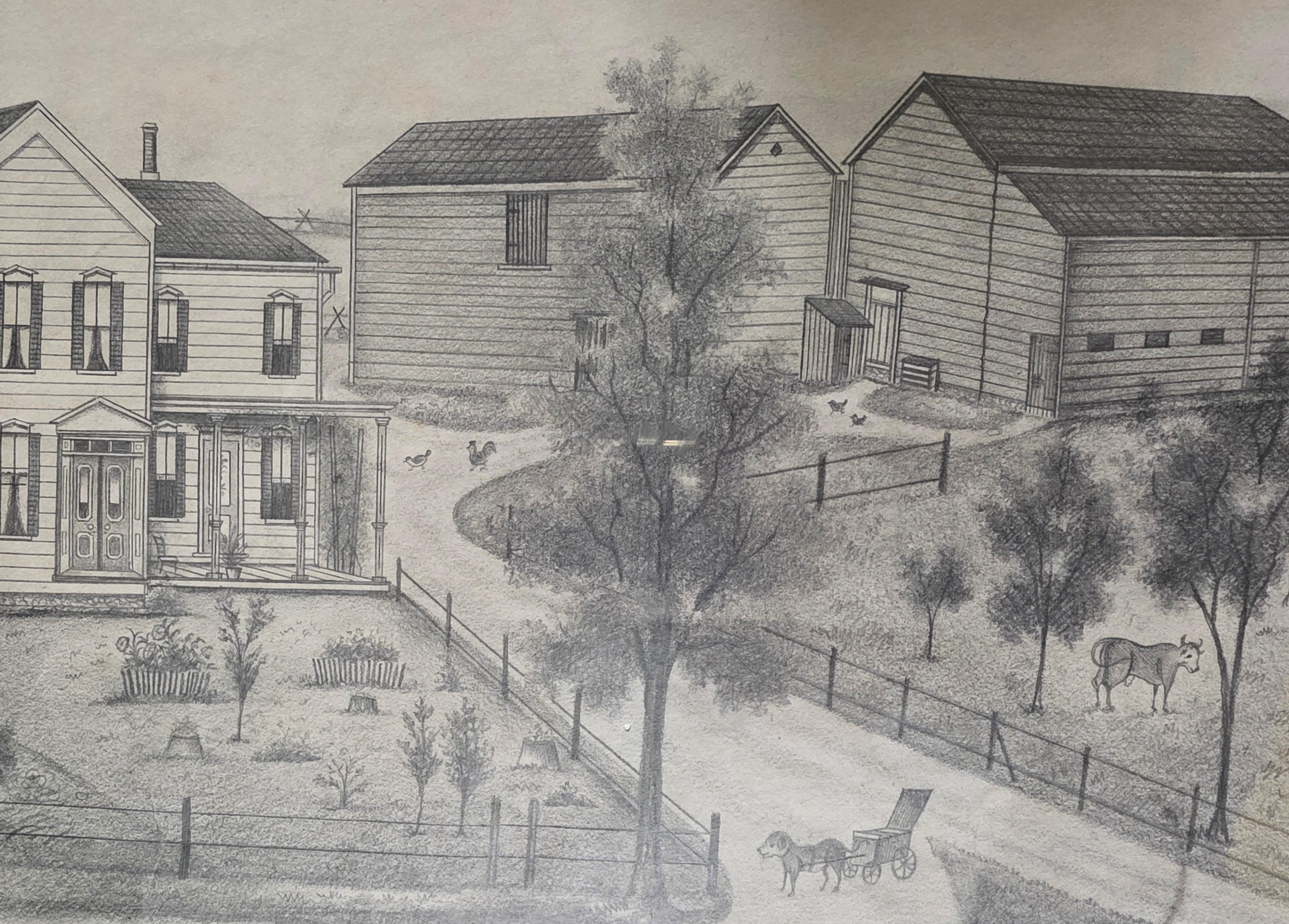 Residence von Herrn und Frau Gerge Ottman / Charleston, N.Y. (Volkskunst), Painting, von Fritz Vogt