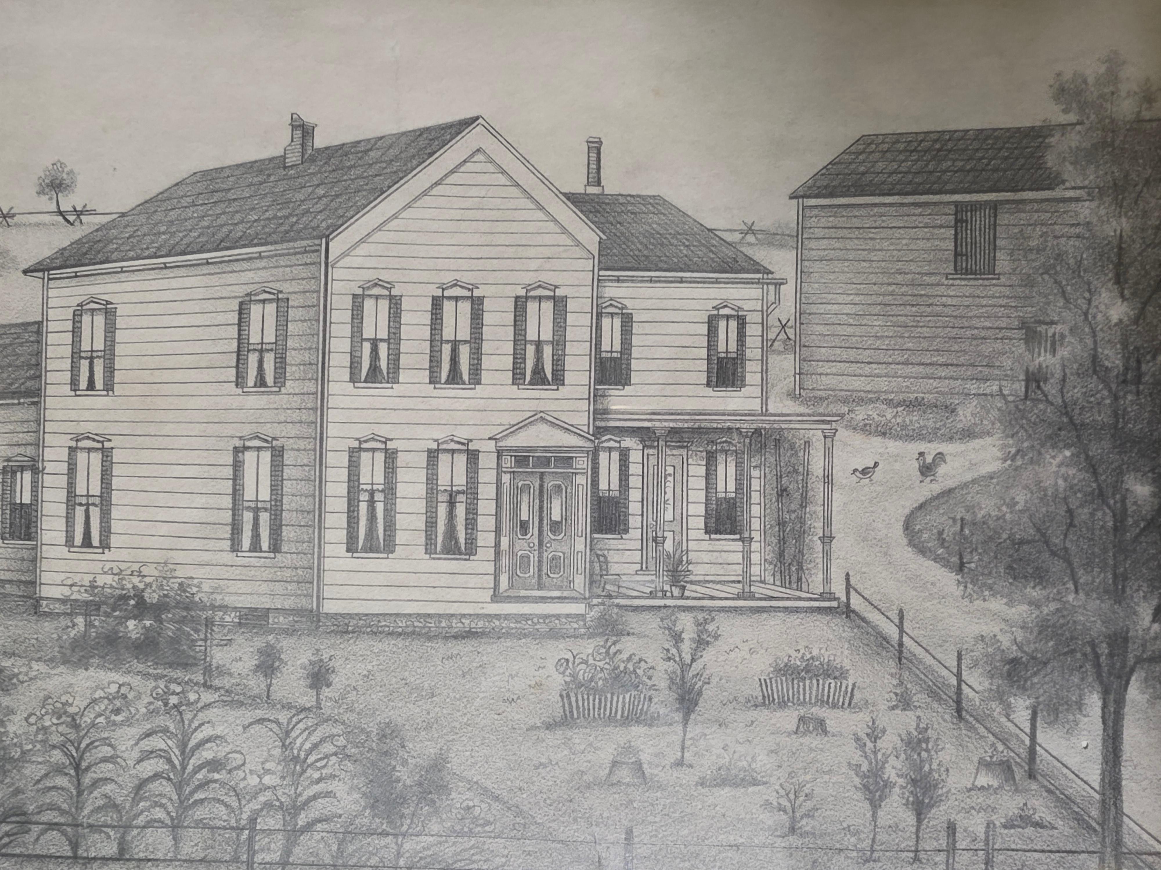 Residence von Herrn und Frau Gerge Ottman / Charleston, N.Y. (Braun), Landscape Painting, von Fritz Vogt