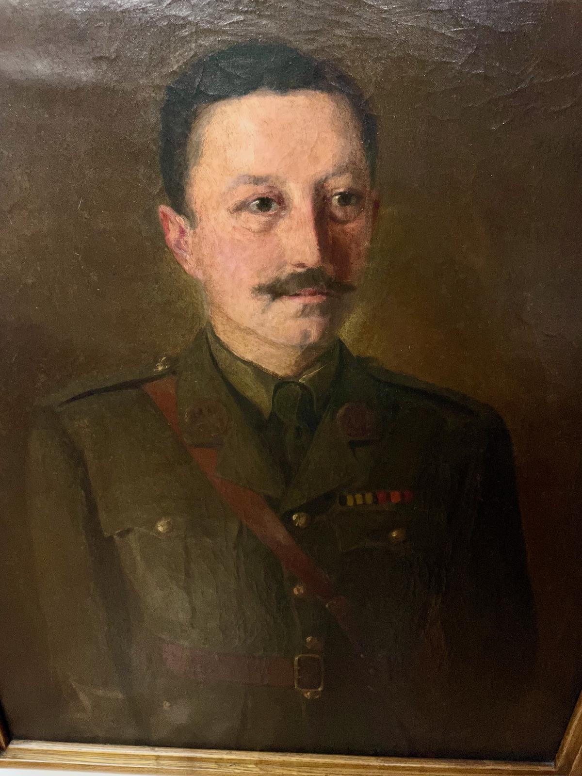 Portrait of a British Officer on the Eve of WW1 - Painting by Fritz von Kamptz