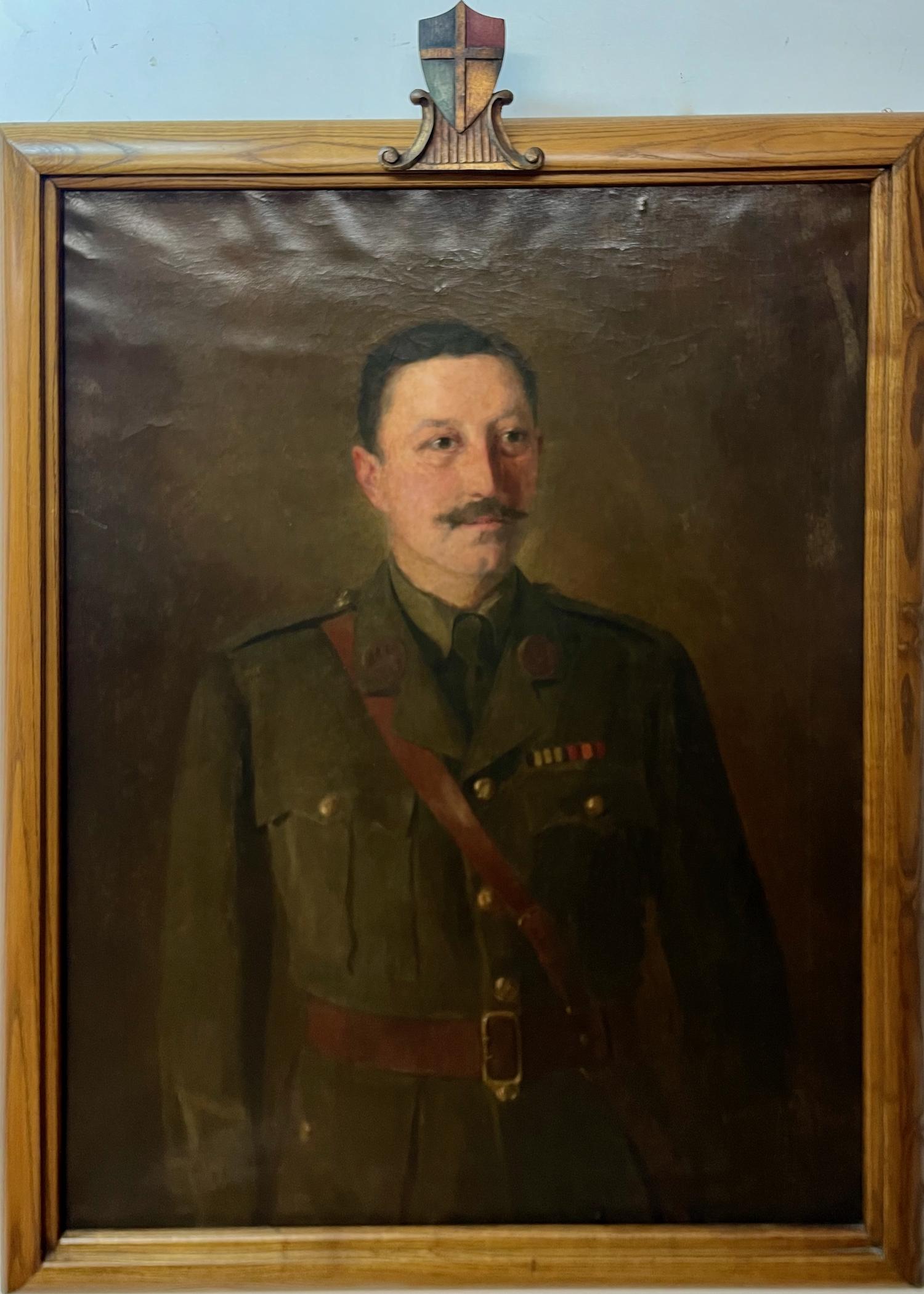 Fritz von Kamptz Portrait Painting - Portrait of a British Officer on the Eve of WW1