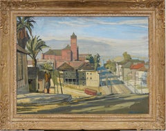 Antike amerikanische Impressionisten Kalifornien Santa Monica große Landschaft gerahmt