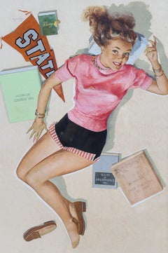 "Our Calendar Girl Goes Back to Her Books"