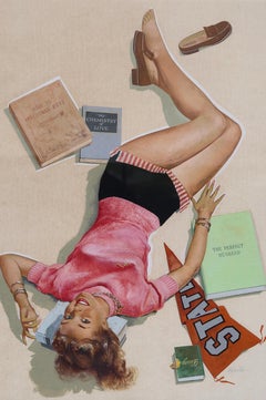 "Our Calendar Girl Goes Back to Her Books"