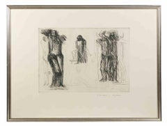 Homage to Michelangelo - Etching by Fritz Wotruba - 1975