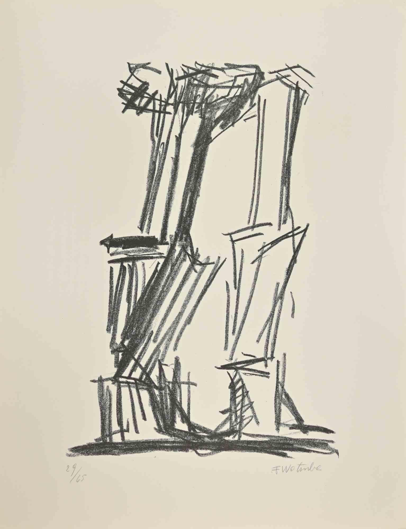 Sans titre  est une œuvre d'art réalisée par Fritz Wotruba (1907-1975). 

Lithographie 

65x50 cm

Signé et numéroté (exemplaire 29/65) au crayon au recto.

Timbre aveugle Kettere - Monaco

Bonnes conditions ! 