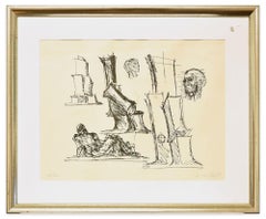 Senza titolo - Litografia originale di Fritz Wotruba - Anni '70