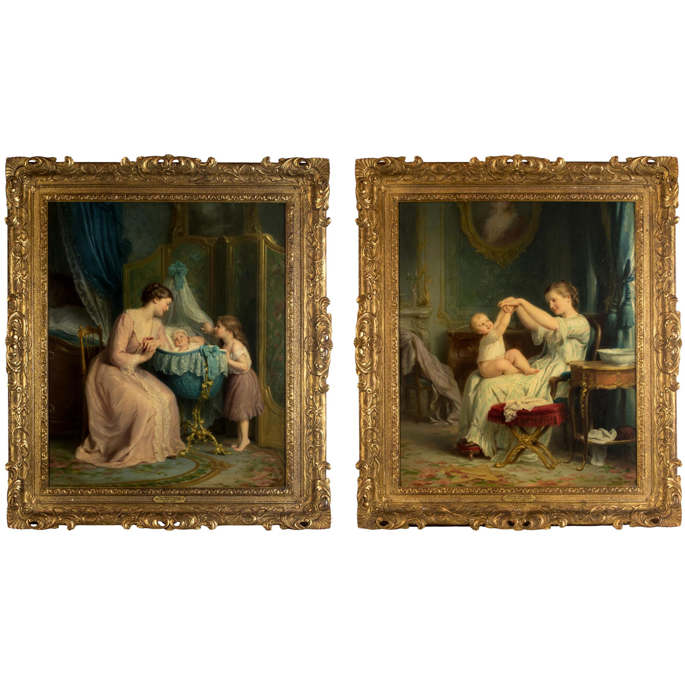 Fritz Zuber-Buhler (svizzero, 1822-1896)  Importante coppia di dipinti .