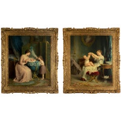 Fritz Zuber-Buhler (suizo, 1822-1896)  Importante pareja de cuadros .