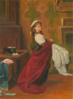 Dopo Fritz Zuber-Buhler (1822-1896) - Olio del XX secolo, Vestizione