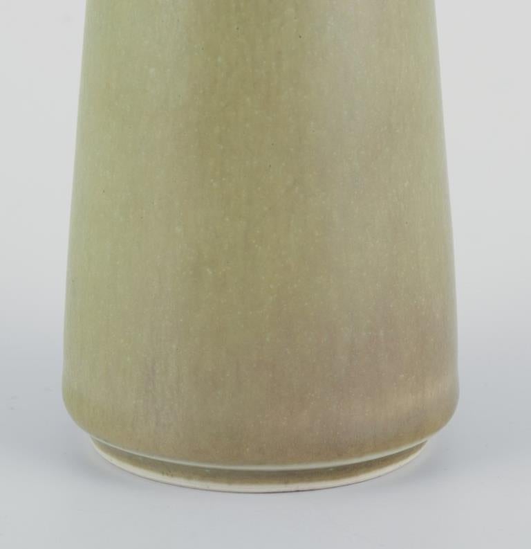 Scandinavian Modern Frode Bahnsen for Palshus, Denmark. Large and narrow ceramic vase.