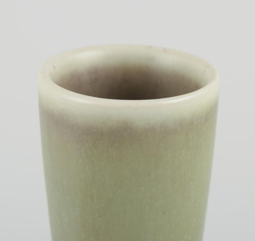 Danish Frode Bahnsen for Palshus, Denmark. Large and narrow ceramic vase.
