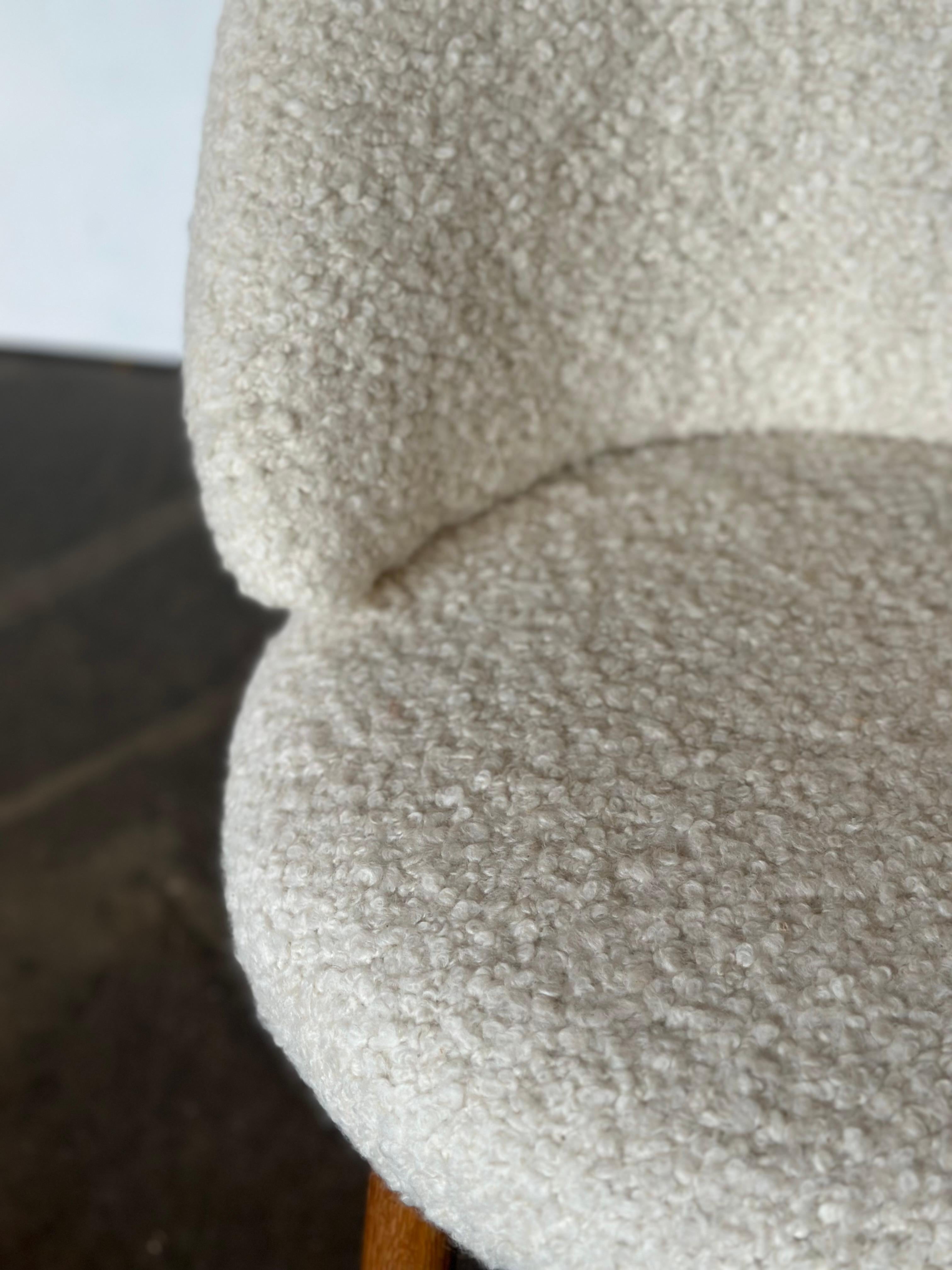 Frode Holm attr. Sedia Vanity in Boucle Avorio &New in vendita 3