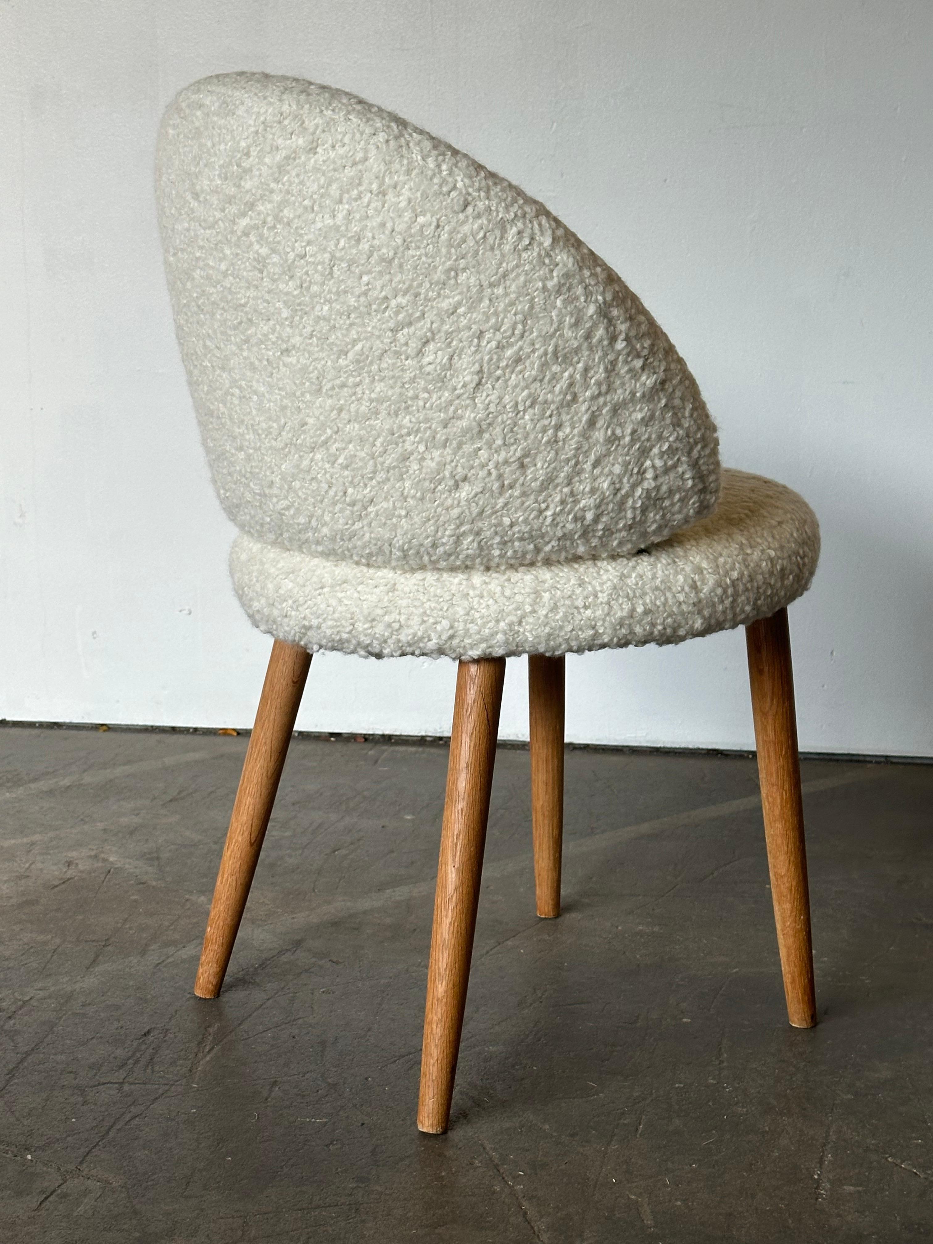 Frode Holm attr. Sedia Vanity in Boucle Avorio &New in vendita 9