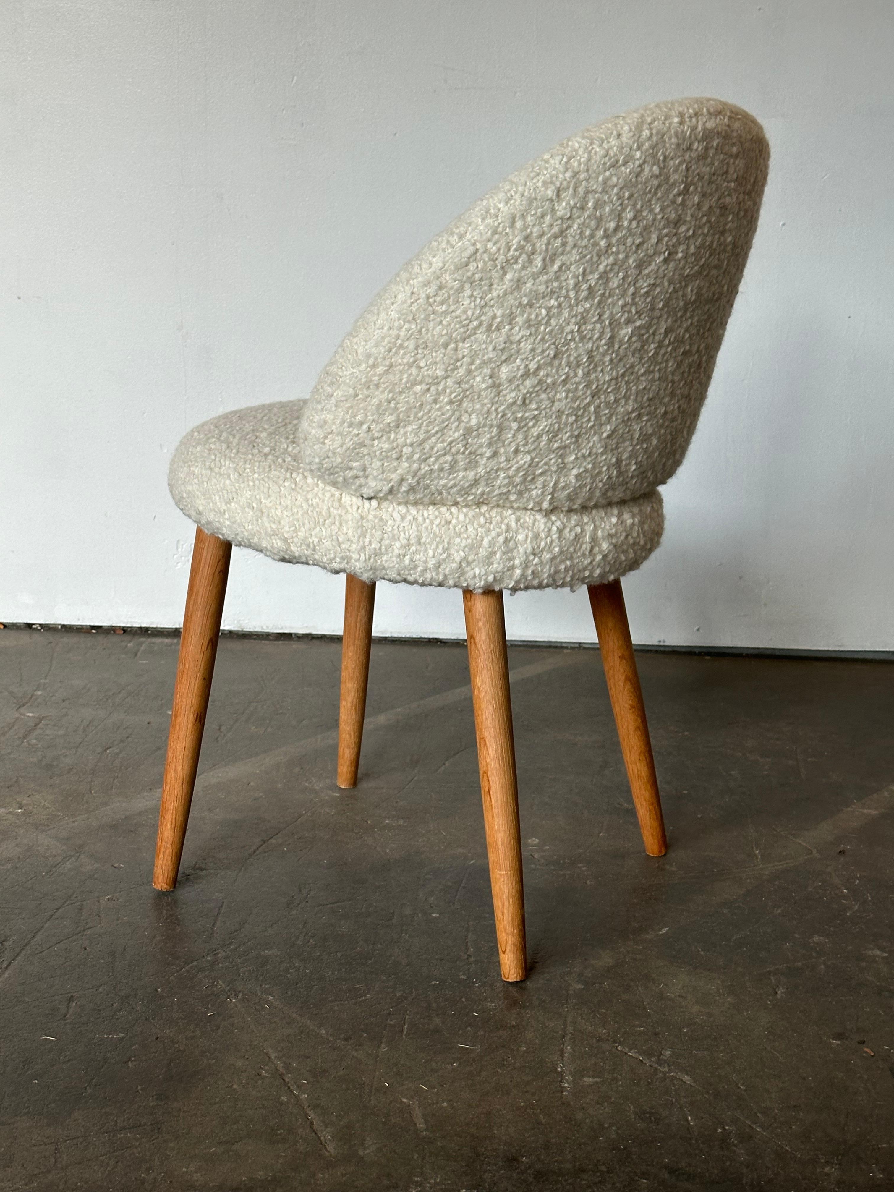 Frode Holm attr. Sedia Vanity in Boucle Avorio &New in vendita 10