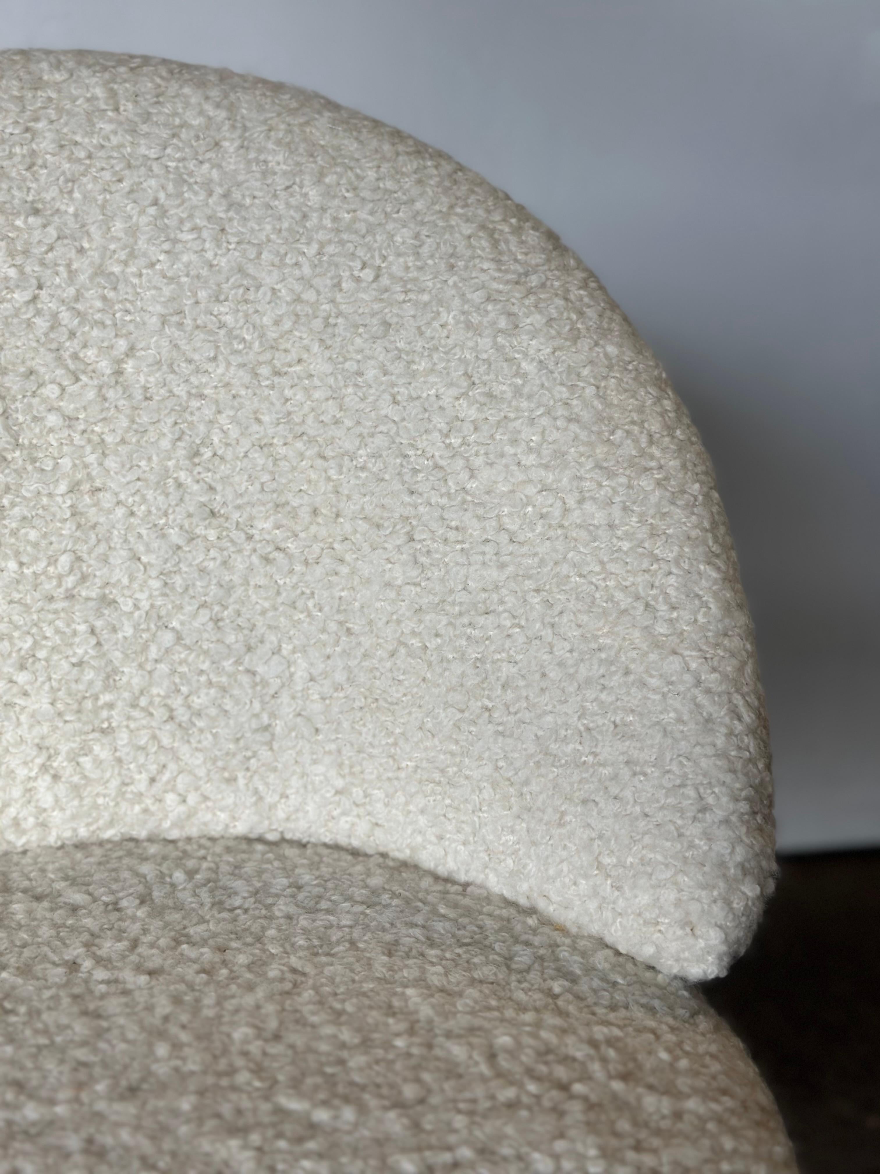 Frode Holm attr. Sedia Vanity in Boucle Avorio &New in vendita 1
