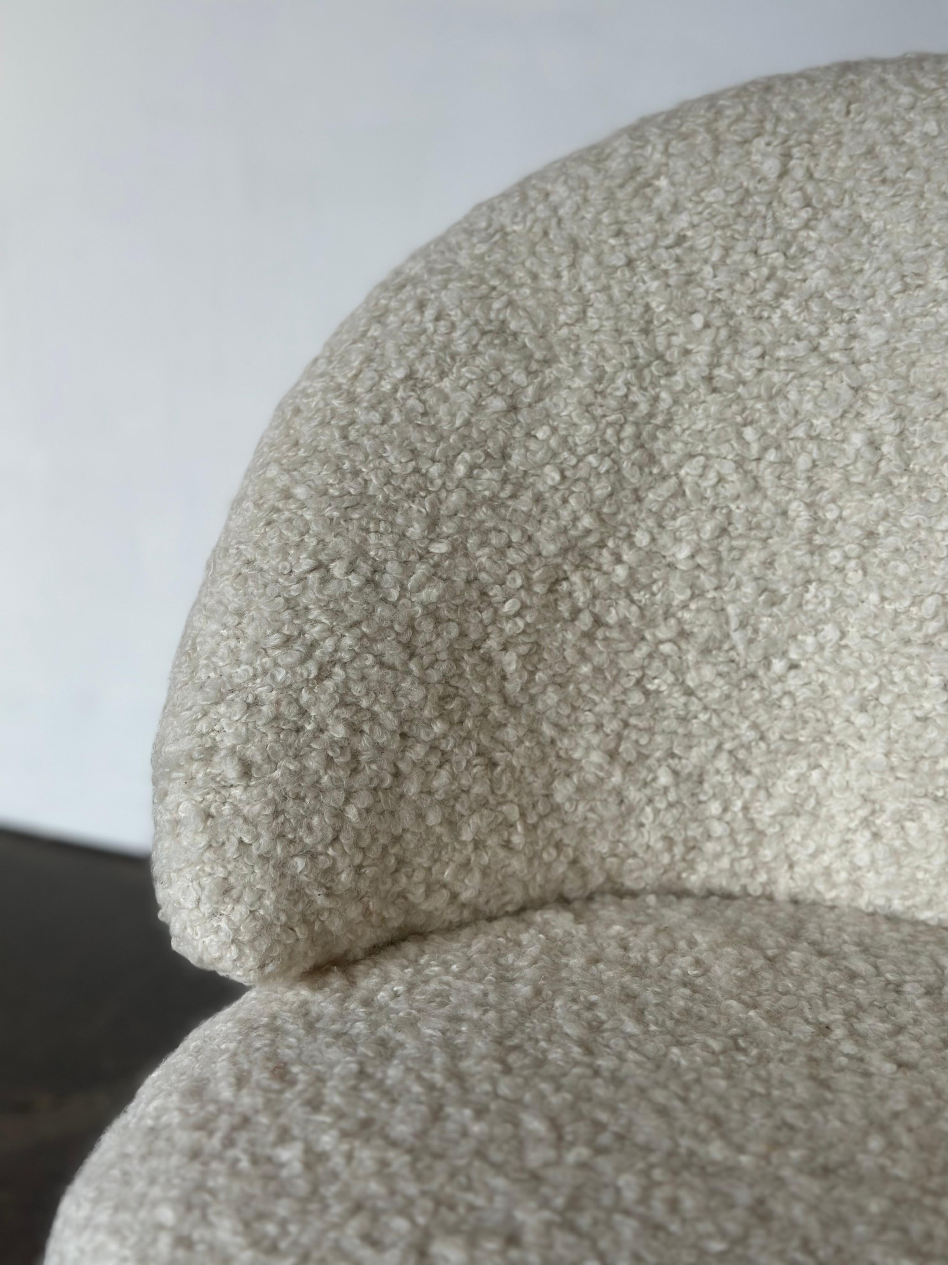 Frode Holm attr. Sedia Vanity in Boucle Avorio &New in vendita 2