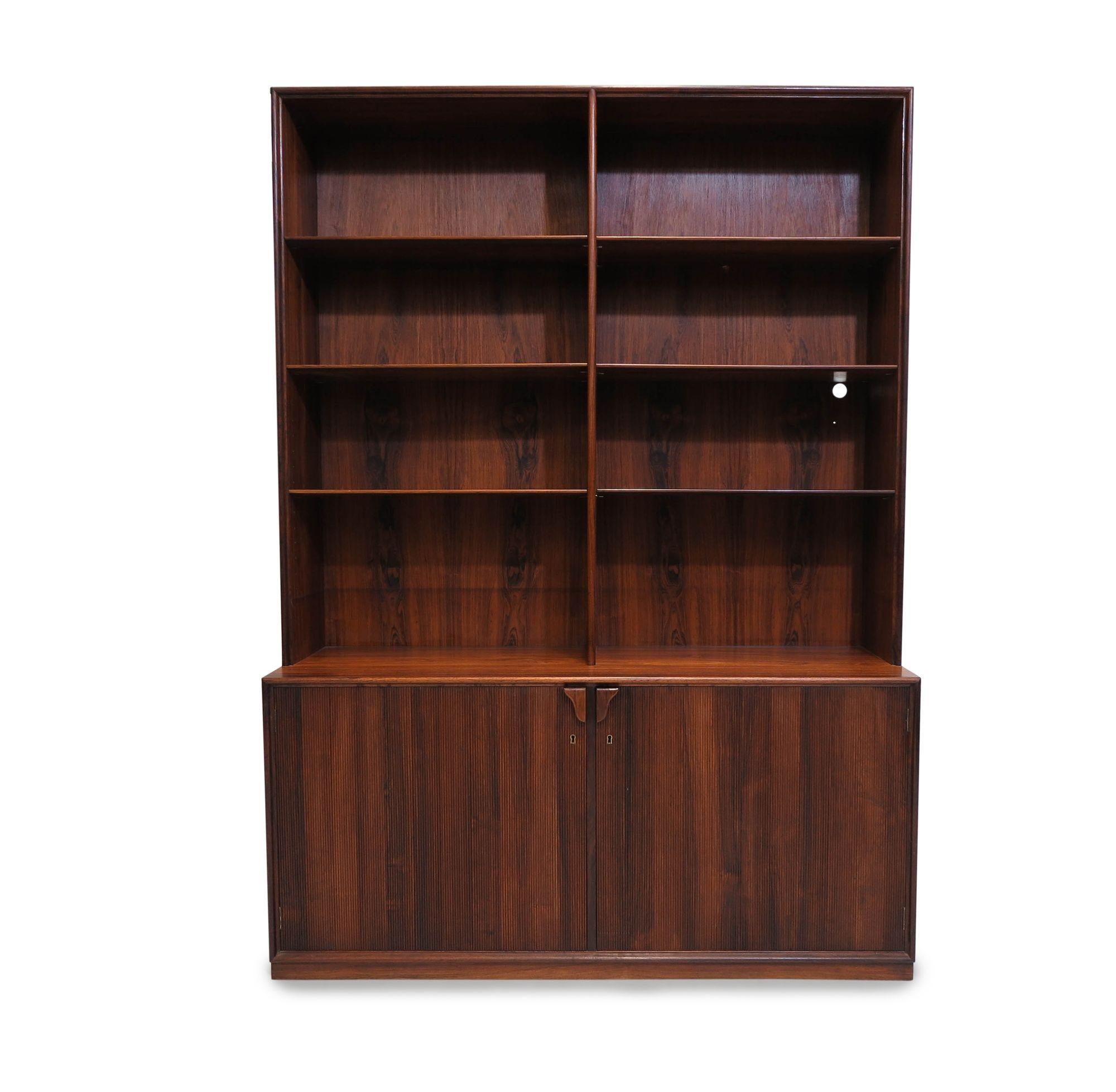 Frode Holm for Illums Bolighus Danish Rosewood Bookcase Cabinets In Excellent Condition For Sale In Oakland, CA