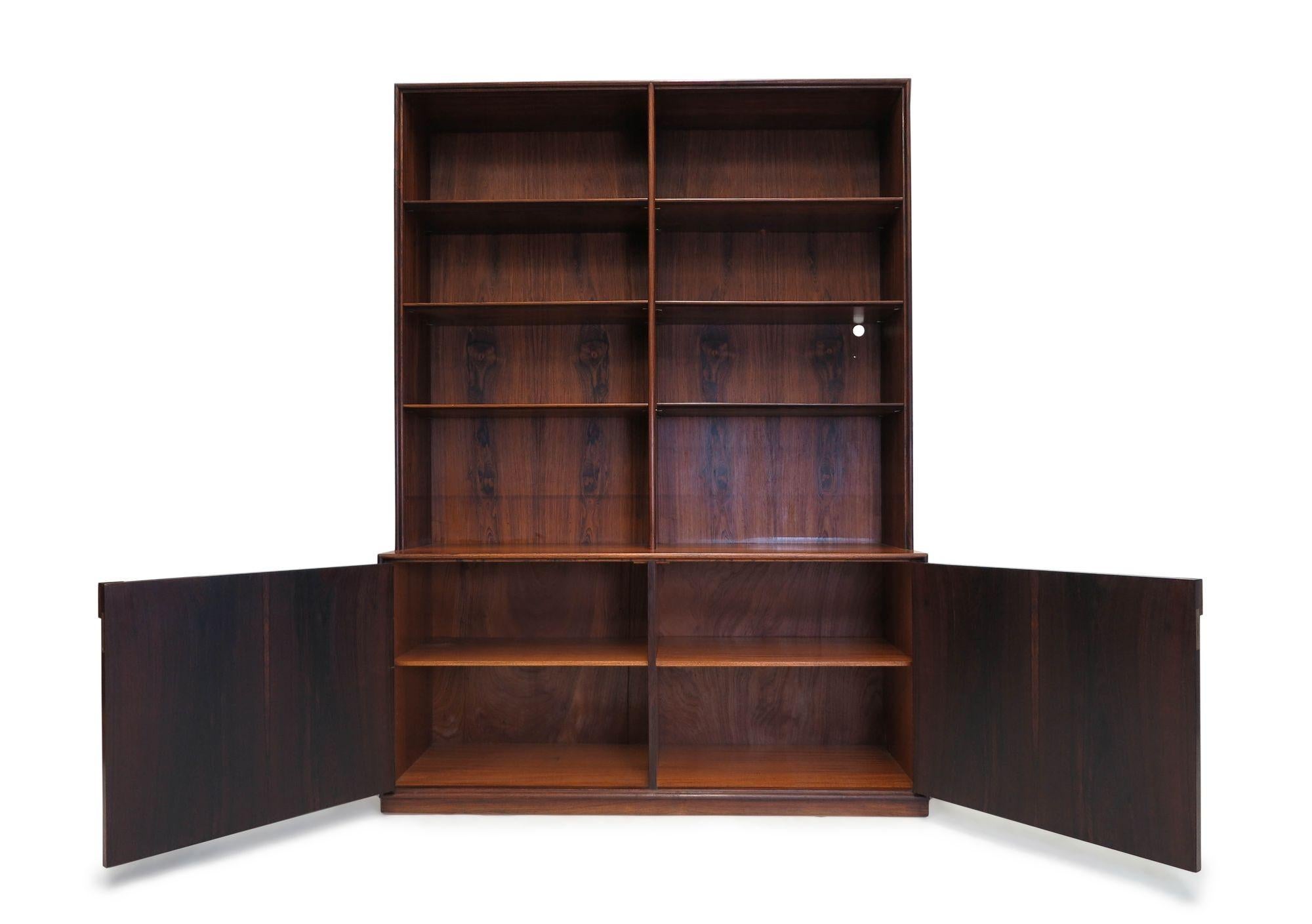 Frode Holm for Illums Bolighus Danish Rosewood Bookcase Cabinets For Sale 1