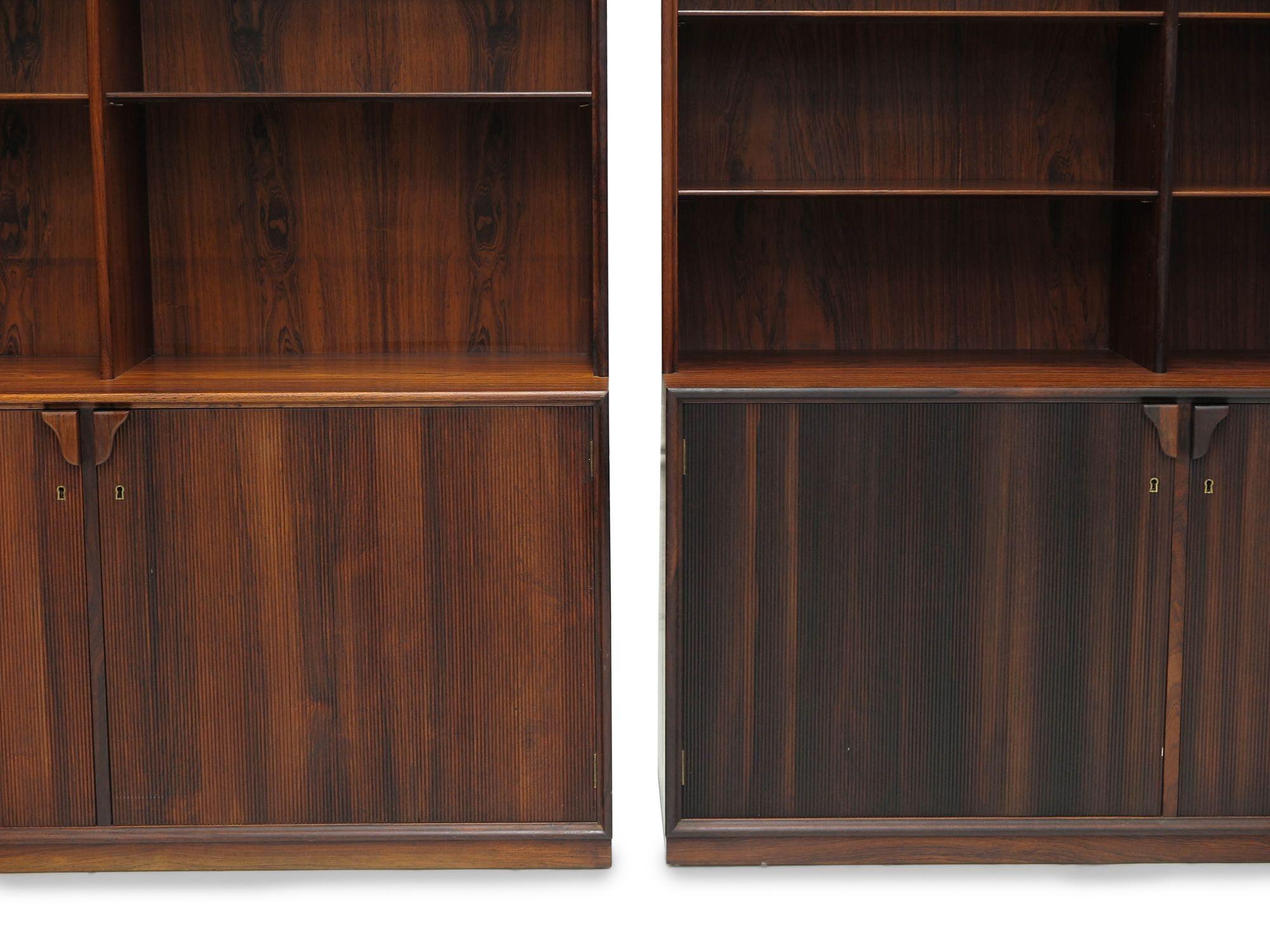 Frode Holm for Illums Bolighus Danish Rosewood Bookcase Cabinets For Sale 3